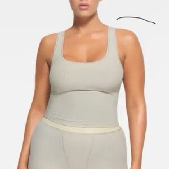 Soft Lounge Rib Tank | Talc - Picture 5 of 6